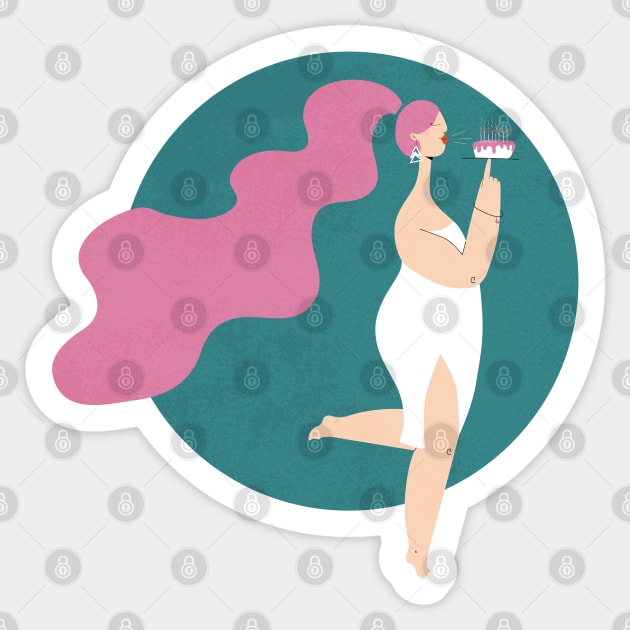 Bday girl Sticker by damppstudio